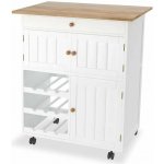 Servírovací stolek kolečka dřevo bílá/buk NoBi DUBAJ – Zboží Dáma