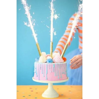 Party Deco Fontána na dort zlatá 12 cm – Zboží Dáma