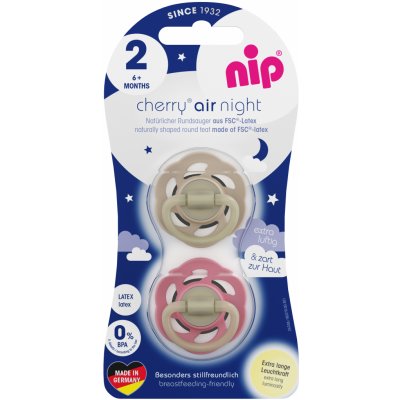 NIP Cherry air night šidítko kaučuk 2ks brown/red