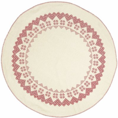 IB LAURSEN Koberec pod vánoční stromeček Red Ø 120 cm červená barva textil – Hledejceny.cz