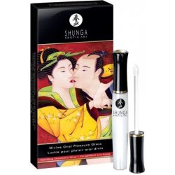 Shunga Divine Oral Pleasure Gloss Sparkling Strawberry Wine stimulační lesk na rty s jahodou příchutí 10 ml