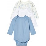 Lupilu Dětská body 3kusy modrá bílá – Zboží Dáma