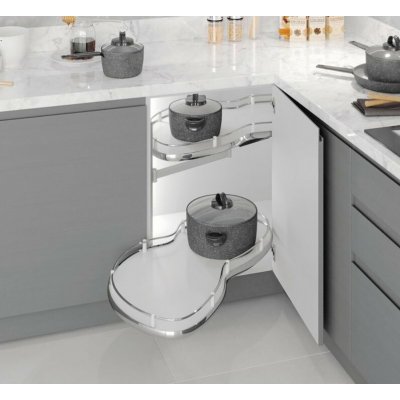 KES LeMans II sada polic Arena Classic bílá/chrom - 400 mm, 800 mm, Levý – Zboží Dáma