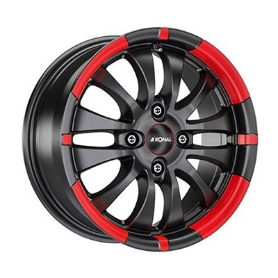 Ronal R59 7x16 4x108 ET42 matt black red rim