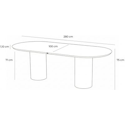 Hartman Valencia zahradní jídelní stůl s keramickou oválnou deskou 280x100cm – Hledejceny.cz