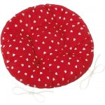 Bellatex Adéla kulatý prošívaný srdíčka červená 40 cm – Zboží Dáma
