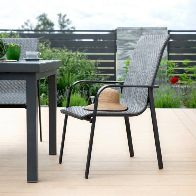 PATIO zahradní židle z technorattanu Columbus 46229 Šedá – Hledejceny.cz