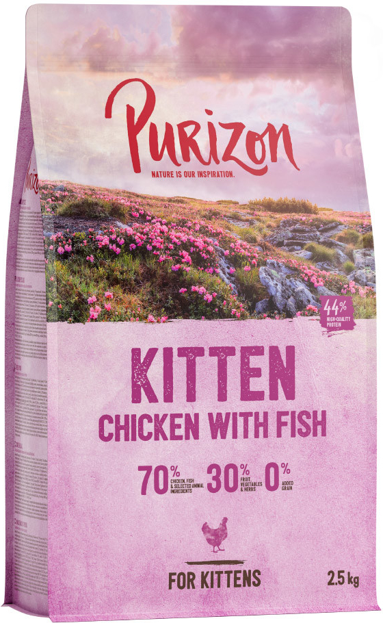 Purizon Kitten kuře & ryba bezobilné 3 x 2,5 kg