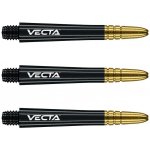 Winmau Vecta intermadiate 41mm, černý plast, zlatý hliníkový top – Zboží Mobilmania