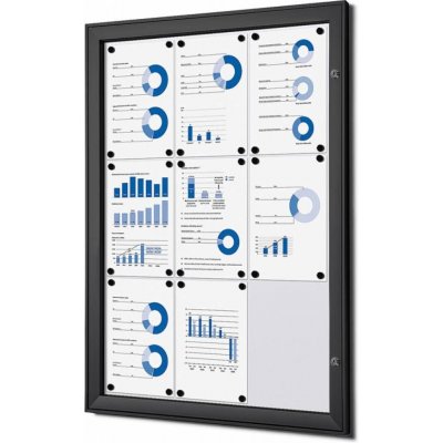 A-Z Reklama CZ Vitrína interier-exterier SCS9xA4C9005 pro prospekty 9xA4 - Černá