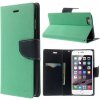 Pouzdro a kryt na mobilní telefon Apple Pouzdro Mercury Apple iPhone 6 Plus / 6S Plus Fancy Diary MINT/NAVY