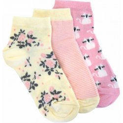 3 páry veselých barevných krátkých ponožek