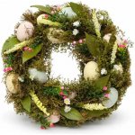 DECOLED Velikonoční věnec, 30 x 8 cm, traviny a vajíčka – Zboží Mobilmania