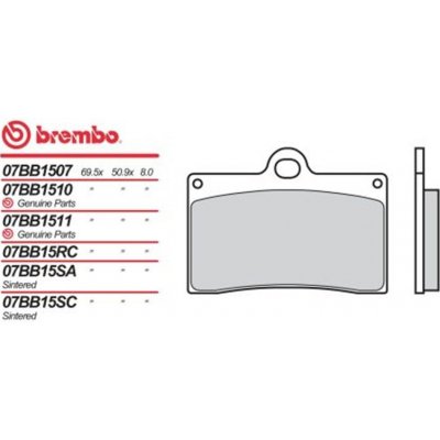 Přední brzdové destičky Brembo Honda 125 RS (GP) 1995 - směs 07 – Hledejceny.cz