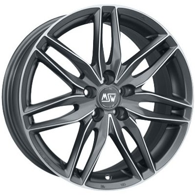 MSW 24 6,5x15 4x100 ET43 grey metal polished – Zboží Mobilmania