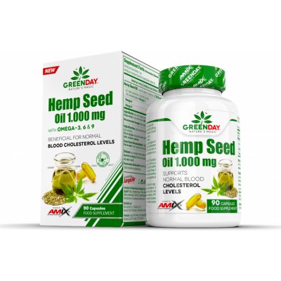 Amix GreenDay Hemp Seed Oil 1000 mg 90 softgels