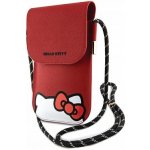 Hello Kitty Leather Hiding Kitty Phone Bag červené