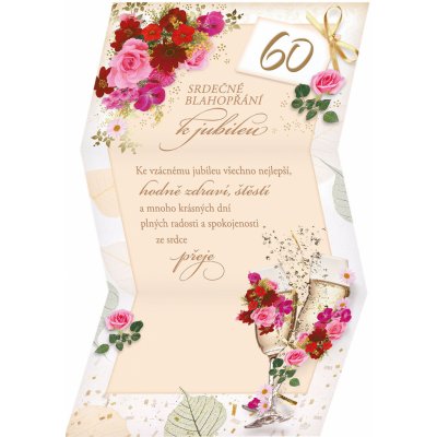 ARGUS Přání k 60. narozeninám 15-7077c60 – Zboží Mobilmania