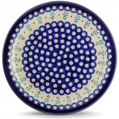 Bolesławiec TALÍŘ mělký keramický jídelní kulatý 27,5 cm 168A K2 – Sleviste.cz