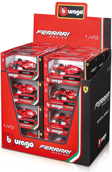 Bburago Ferrari Racing F1 2 x 24 DISPLAY 48ks ASST 1:43
