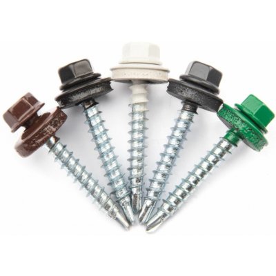Samořezné šrouby 4,8 x 55 mm pro šikmé střechy - Farmářské šrouby SW – Barva: RAL 8004 – Hledejceny.cz
