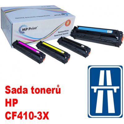 MP Print HP Sada tonerů CF410X-3X, CMYK, + dálniční známka – Zboží Mobilmania