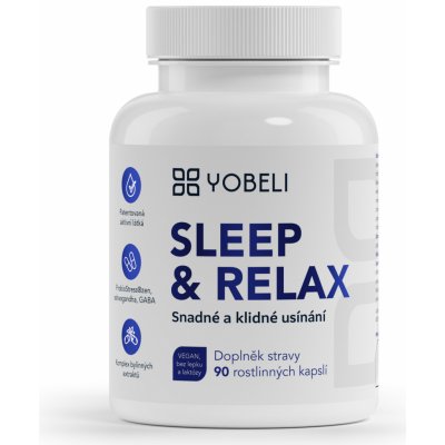 YOBELI® Sleep & Relax pro snadné usínání a klidný spánek 90 kapslí – Hledejceny.cz