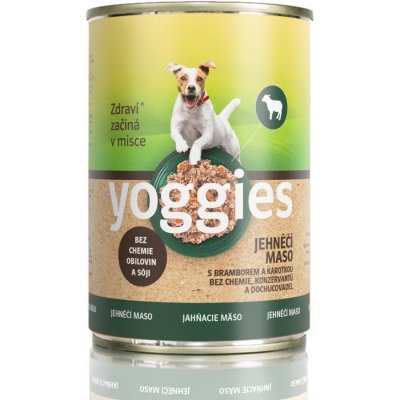 Yoggies jehněčí konzerva pro psy s bramborem a karotkou; 400 g
