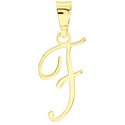 Gemmax Jewelry Zlatý přívěsek Písmeno F velké, psací GUPYN 42151 – Zboží Mobilmania