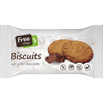Free village Sušenky ovesné čokoládové 50 g – Zboží Dáma
