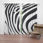 Sablio Závěs Vzor zebry: 2ks 140x250cm – Hledejceny.cz