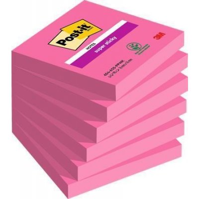 3M POSTIT Samolepicí bloček Super Sticky, růžová, 76 x 76 mm, 6x 90 listů, 3M POSTIT 7100263208 ,balení 540 ks – Hledejceny.cz
