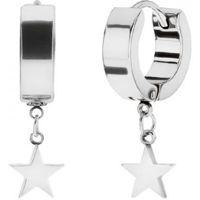 Šperky eshop ocelové náušnice barvy zrcadlový lesk visací hvězda SP36.11 – Zboží Mobilmania