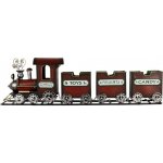 Clayre & Eef Červená kovová dekorace vláček na kolejích Christmas Train - 95*19*28 cm – Hledejceny.cz
