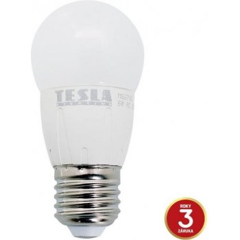 TESLA LED žárovka mini BULB E27 6W 230V 470lm 30 000h 4000K studená bílá 200°