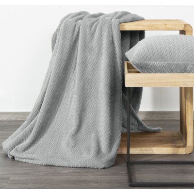 Mybesthome Přehoz na sedačku - pohovku - deka LUIZ 200x220 cm stříbrná – Zboží Dáma