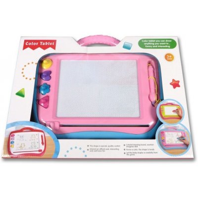 Tabulka dětská kreslící magnetická set s perem a razítky plast 2 barvy – Zboží Dáma