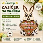 ADVIPO dřevěný zajíček na 9 vajíček velikonoční stojánek – Hledejceny.cz