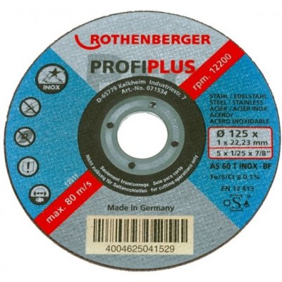 Rothenberger Řezací kotouče 125 x 1 x 22 mm 71534 – Zboží Dáma