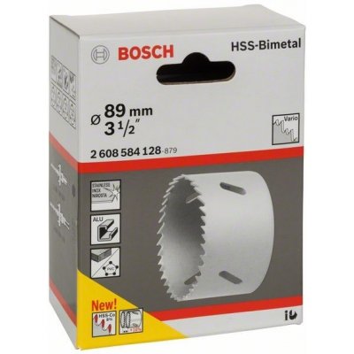 Pilová vrtací korunka - děrovka na kov, dřevo, plasty Bosch HSS - BiM pr. 89mm, 3 1/2" (2608584850) – Zboží Mobilmania