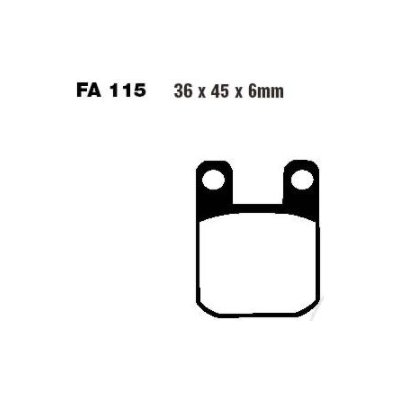 Přední a zadní brzdové destičky EBC FA115 pro Yamaha TZR KTM SX GAS GAS Malaguti Gilera Peugeot XPS XR6 Rieju Simson Sachs Derbi CPI CH Beta Aprilia RS RXSX