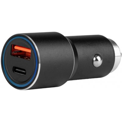 AMIO Hliníková nabíječka do auta USB-C+USB 38W 12/24V – Zbozi.Blesk.cz