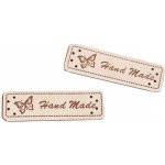 Štítek hand made 15x50mm krémový – Zboží Dáma