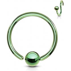 Šperky4U piercing kruh zelený K1002G-10103