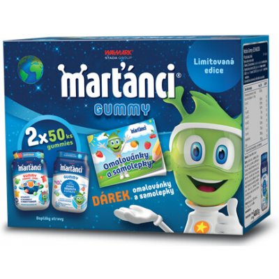 Marťánci Gummy 50+50 ks + omalovánky Promo 2025 – Zboží Dáma