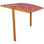 Baby Mix Stříška pro dětské dřevěné pískoviště 120x120 cm červeno-bílá – Sleviste.cz