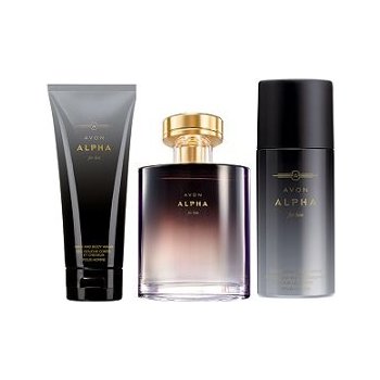 Avon Alpha EDT 75 ml + sprchový gel 200 ml + tělový sprej 150 ml dárková sada