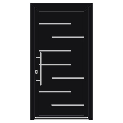 OknaDvereNaMiru.cz Vchodové dveře INOX 1823 bílá 110 x 220 cm – Zboží Mobilmania