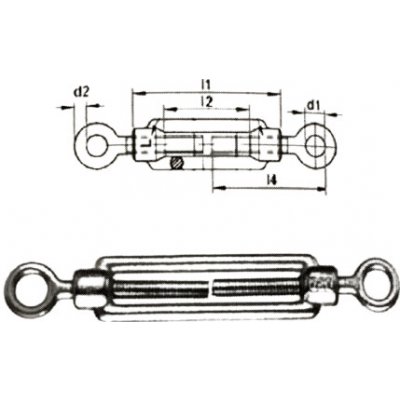 Šroub napínací OKO-OKO, DIN 1480, pozinkovaný M16, balení 1 ks – Zboží Mobilmania