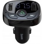 Baseus - FM modulátor a nabíječka do auta S-09A CCMT000001 - T-typ, 2xUSB-A s LED displejem - černá barva | Zboží Auto